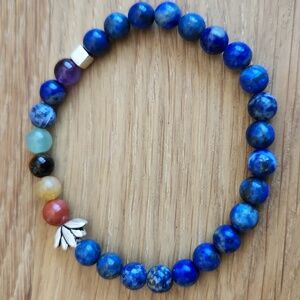 Chakra Crystal/ Bead Stretch Hand Crafted Bracelet